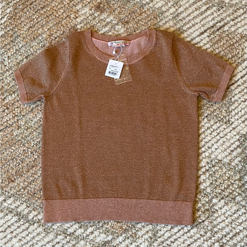 Bonpoint Girls BRAND NEW glitter top SIZE 10